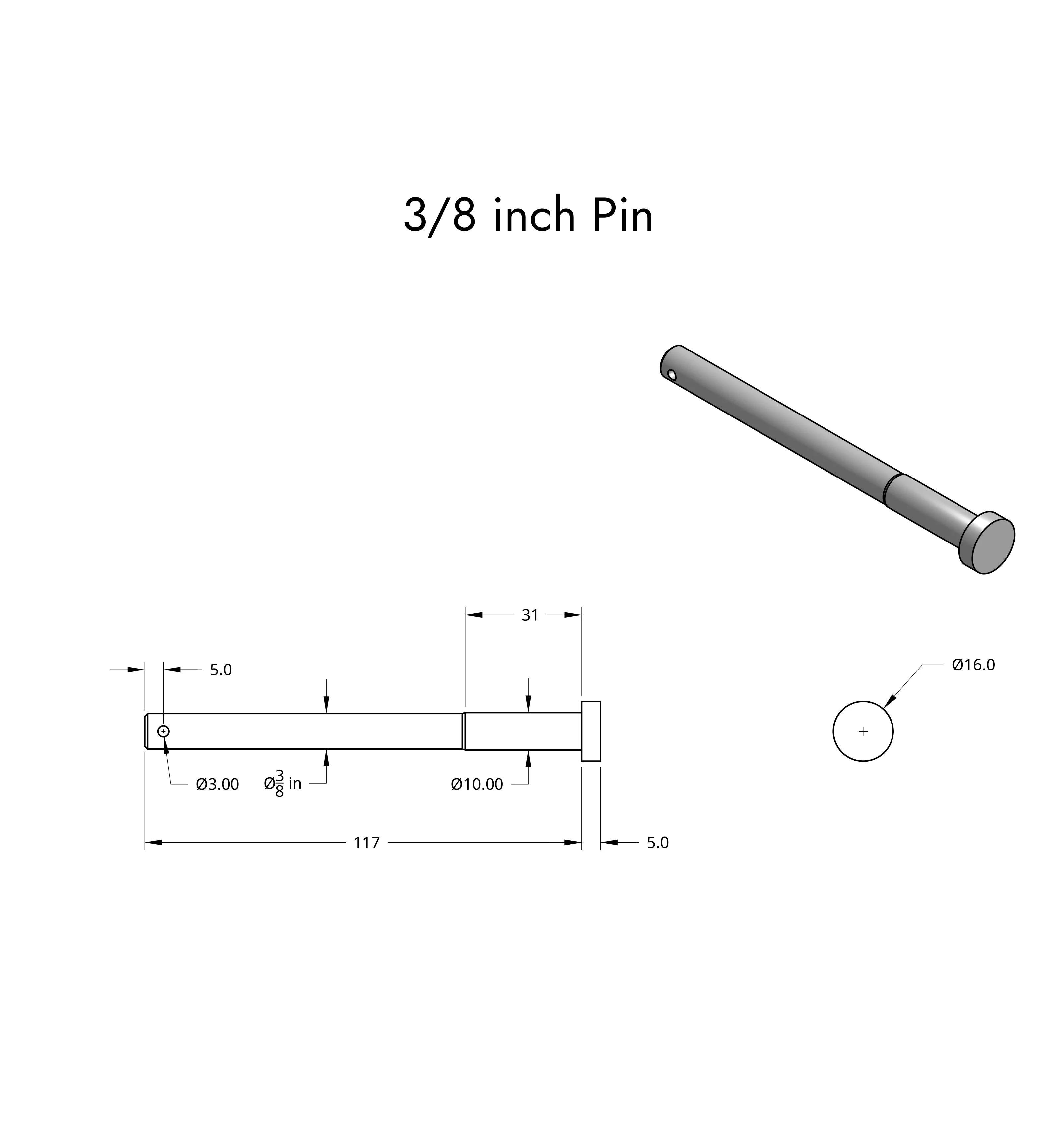 Versa Rudder Pin - Image 2