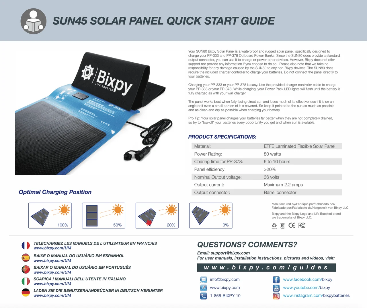Bixpy SUN80 V2 Waterproof Solar Panel Charger Controller for PP-768 Battery - Image 3