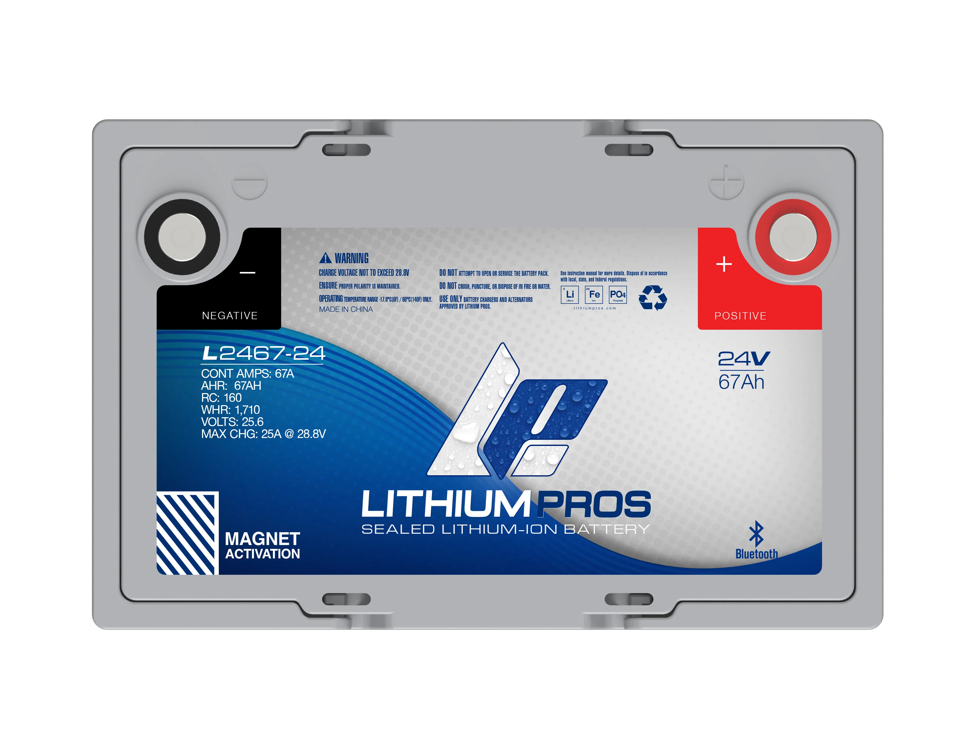 Lithium Pros L2467-24 24V 67Ah BlueTooth Lithium Ion Trolling Battery - Image 3