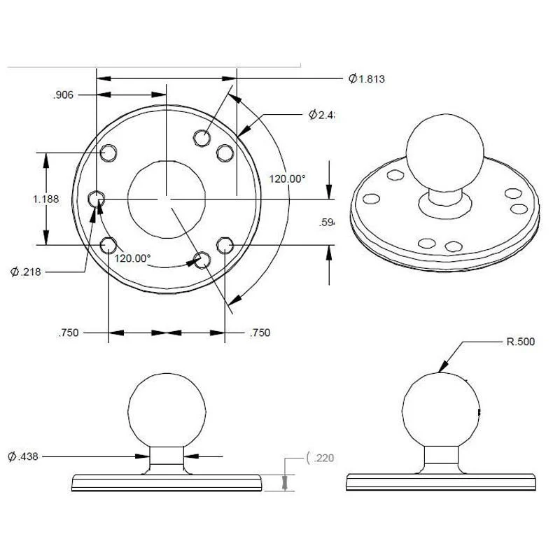 RAM Ball Mount - RAM-B-202U - Image 3